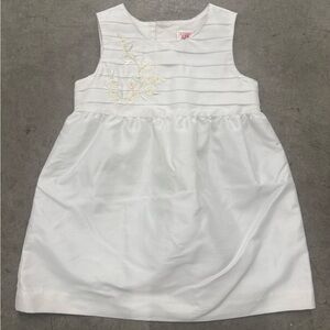 Old Navy Silk Dress with Yellow Flower Embroidery 12-18 M
